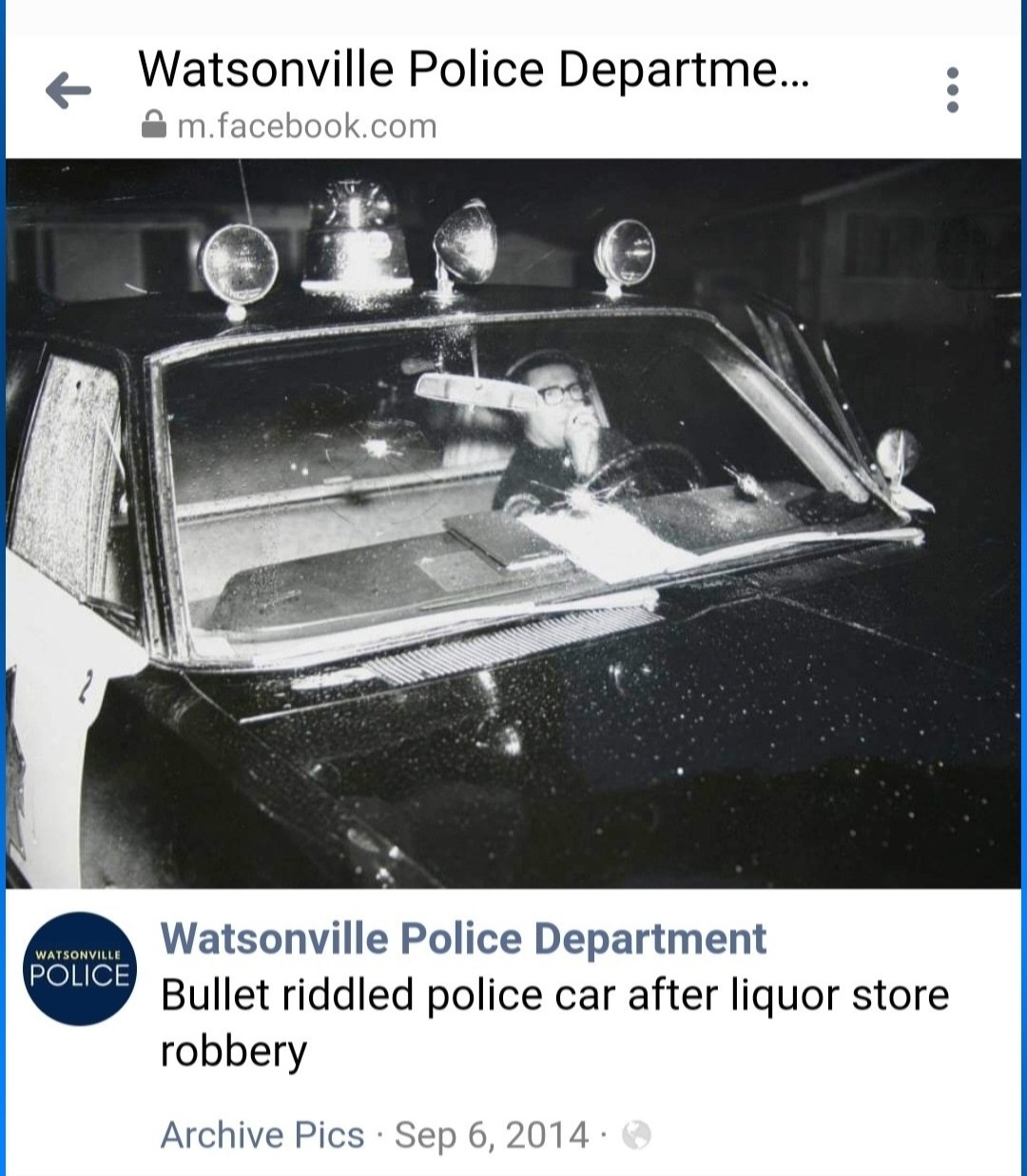 How I Became an Aviator - Bullet Riddled Car after Liquor Store Robbery